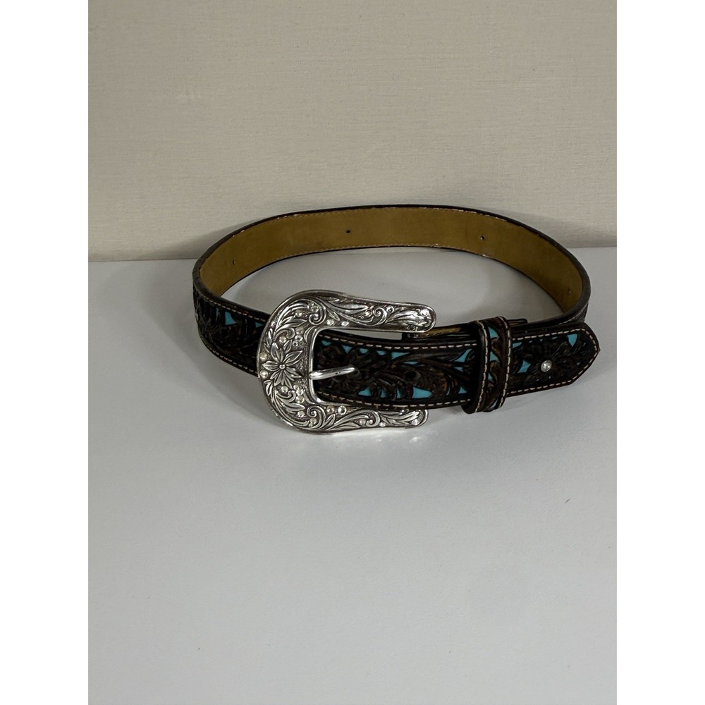Ariat Girls Western Belt Turquoise Inlays Size 26